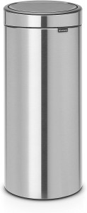 Brabantia Touch bin new, 30 litre, plastic bucket - Matt Steel Fingerprint Proof