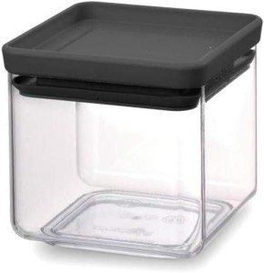 Brabantia Tasty Stackable square canister - 0.7 litre - Dark Grey