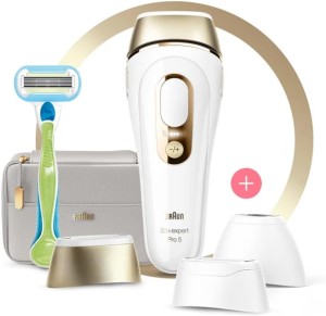 Braun Silk-expert Pro 5 IPL with 4 Extras: Heads & Premium Beauty Pouch