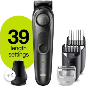 Braun beard trimmer & hair trimmer. Precision dial, 7 attachments, 39 Length Set