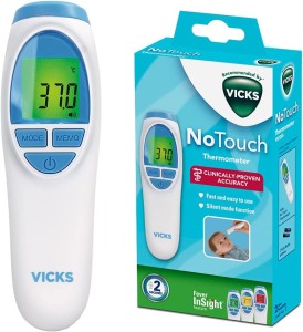 VICKS NO TOUCH THERMOMETER. Fever Insight Fast 2 Sec.Measurement, 5 Memories