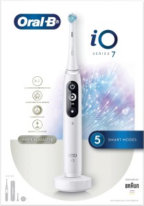 Oral B iO7 White Alabaster Rechargeable Tooth Brush, iO technology