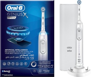 Oral B GeniusX White, AI Brushing Recognition, Bluetooth connectivity