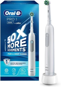 Oral B PRO 1 -1000 Round Head, 3D cleaning oscillates, Time Coaching