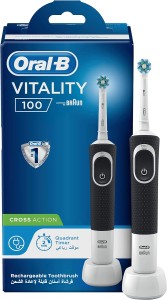 Oral B Vitality-100 Cross Action Rechargeable Toothbrush 20 minutes or 5 days