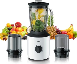 Braun Jug Blender, 800W, 1.5L Glass blender, TriAction Technology Variable speed
