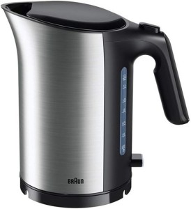 Braun water Kettle Stainless Steel, 3000W, 1.7L, Rapid boiling system