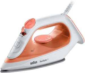 Braun Steam Iron TexStyle 1, 1900 Watts, Non stick soleplate coating