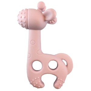 Diaper Champ One Bite Me Raff - Old Pink/Solid Teether , Pack Of 1