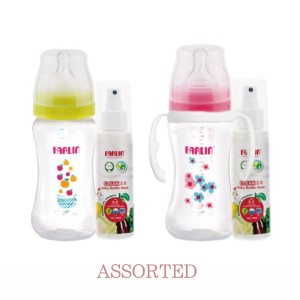 Farlin Feeding Bottle 270ml+Bottle Wash 100ml (1 set assorted)