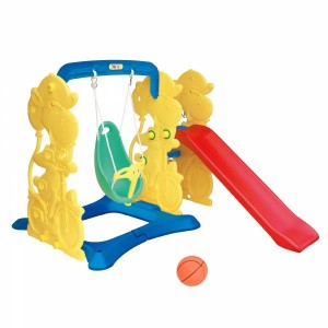 Ching Ching Giraffe Slide Swing with Basketball Ring (25-40kgs) -Pack of 1