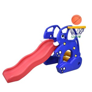 Ching Ching Elephant Slide(137cm) + Basketball Set - Pack of 1