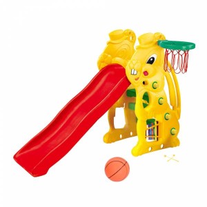 Ching Ching Rabbit Slide (137cm) with Basketball Ring - Pack of 1