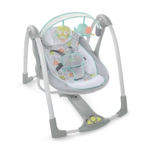 Ingenuity Swing 'n Go Portable Swing Hugs & Hoots, Grey