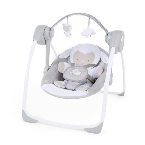 Ingenuity Comfort 2 Go Portable Swing Cuddle Lamb, Grey