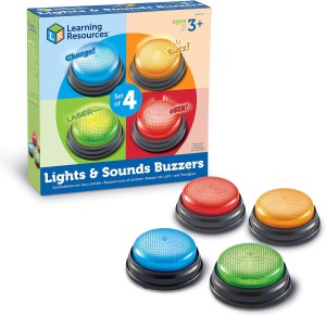 Learning Resources Lights And Sounds Buzzers (Set of 4)