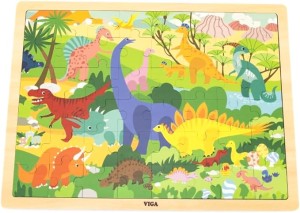 Viga Dinosaur World Wooden Puzzle 48-Piece