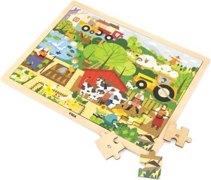 Viga Farm Wooden Puzzle 48-Piece
