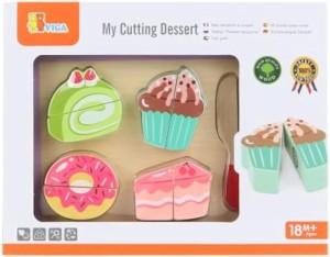 Viga My Cutting Dessert Wooden Toy 6-Pieces Set