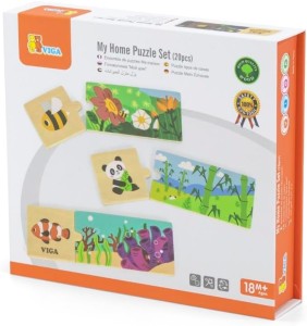 Viga My Home Wooden Puzzle Set