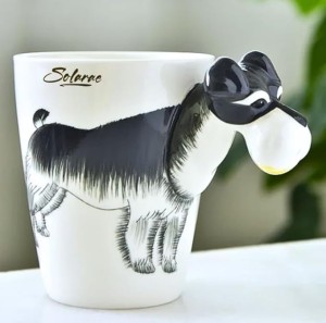 SOLARAE Ceramic 3D Coffee Mug, Hand-Painted Mug Cute Animal Tea Mugs, Coffee Cup