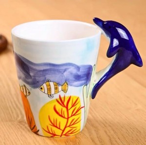SOLARAE Ceramic 3D Coffee Mug, Hand-Painted Mug Cute Animal Tea Mugs, Coffee Cup