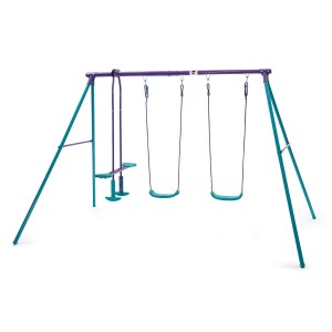 Plum Jupiter double Swing & Glider Set - Purple/Teal
