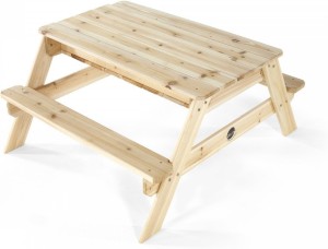Plum Surfside Wooden Sand & Water Picnic Table-Natural