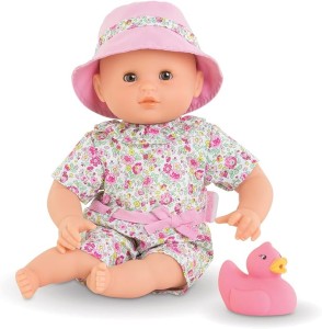 Ma Premiere Poupee Bath Baby Coralie, Soft Body Bath Doll with Bath Toy, Sleepin