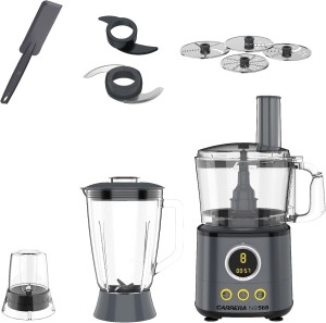 CARRERA Digital Food Processor No 568-1000W, 1.5L Glass Jar, Multi-Functional wi