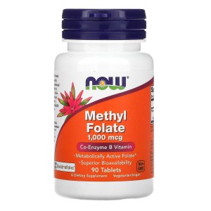 Now Methyl Folate 1000Mcg Tab 90S