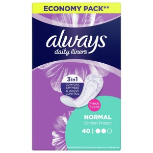 Always Daily Liners Normal Comf Protect Fresh 40S