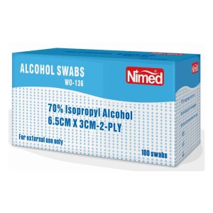 Nimed Alcohol Prep Pad ( 6.5Cmx3Cm 2 Ply-100S)