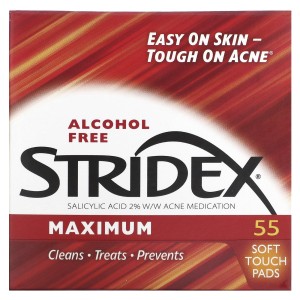 Stridex Maximum Alcohol Free Soft Rouch Pads 55S