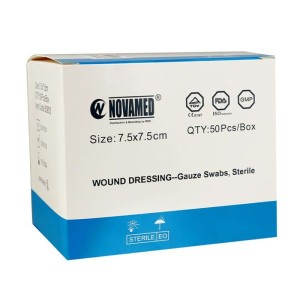 Novamed Gauze Swab 7.5X7.5 50Pcs (Sterile / 809013 )