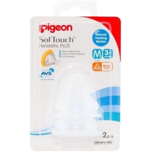 Pigeon 1868 Peristaltic Plus Nipple (M) 2Pcs