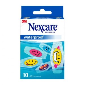 Nexcare W/P Bandages Emoji 26Mm X 57Mm Pack 10S