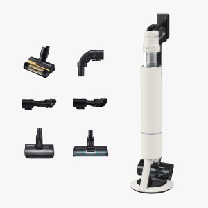 Samsung Bespoke Jet Cordless Stick Vacuum Cleaner, 100 Minute Run Time, 280W Suction Power, AI Cleaning Mode, All-in-one Clean Station, Smart Wi-Fi, Black Chrometal, VS28C9764QG/SG