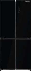 Carrera 4-Door Refrigerator – 415L Capacity, Cross-Door Design, No Frost, Multi-Flow, My Fresh Choice, Dual-Tech Cooling, Black Glass