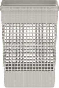 Ou Grid Laundry Basket, 49 Liter Capacity, Beige