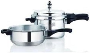 Premier Aluminium Pressure Cooker - DELUXE -ECO PACK (5 LTRS.+PAN) SG 503