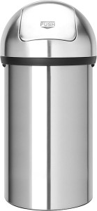 Brabantia Push Bin, 60 litre - Matt Steel