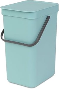 Brabantia Sort & Go Waste Bin, 12 litre - Mint