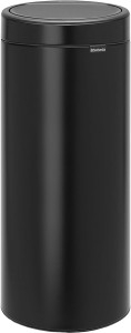 Brabantia Touch Bin New, 30L, Plastic Inner Bucket - Matt Black
