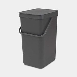 Brabantia Sort & Go Waste Bin, 16 litre - Grey