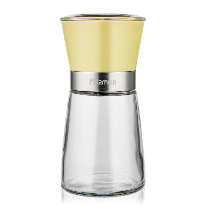 Fissman Salt And Pepper Mill Grinder White/Yellow 6.5х6.5х13cm