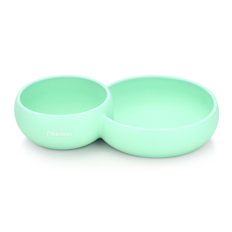 Fissman Deep Bowl With Divided Two Sides Mint Green 580ml