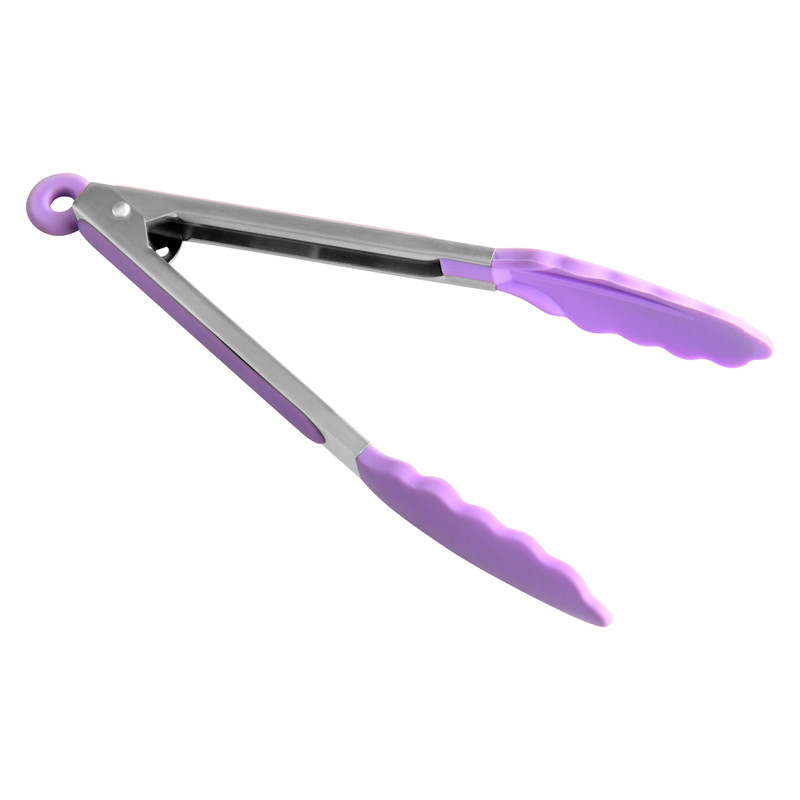 Fissman Kitchen Tongs With Handle Purple/Grey 23cm