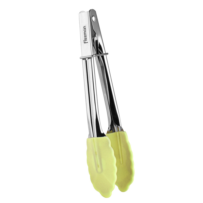 Fissman Kitchen Tongs Yellow/Silver 17.5cm