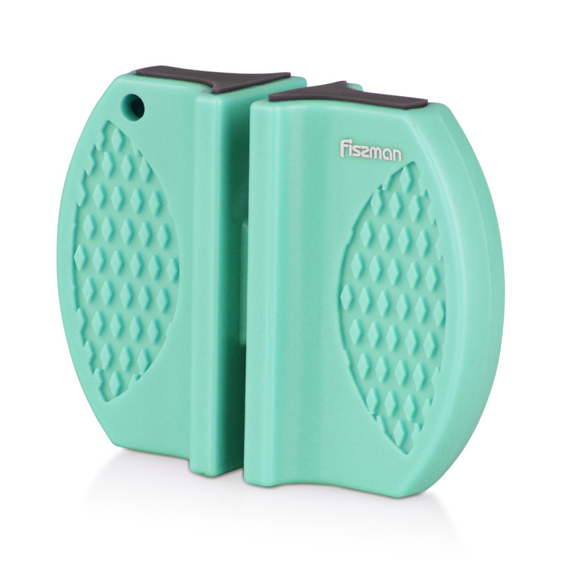 Fissman 2-Step Sharpening Knife Sharpener Mint Green 7.6x5.8x2.5cm
